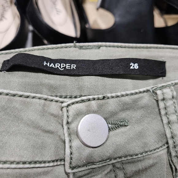 Harper Army Green Pants with Zipper Pockets - Picture 6 of 8